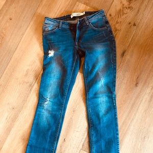 Zara Woman Premium Collection Aged Denim jeans